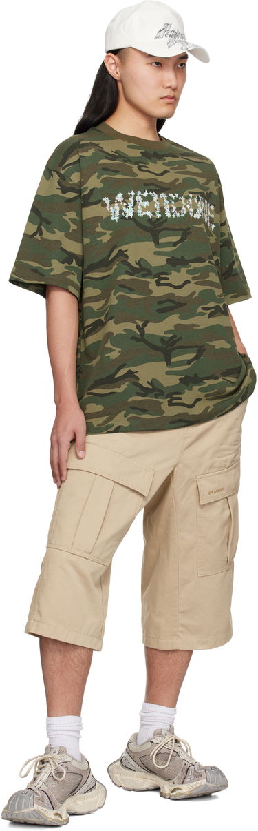 Tričko We11done We11done Camo Sparkle Logo T-Shirt Zelené | WD-TT0-25-741-U-MX, 3