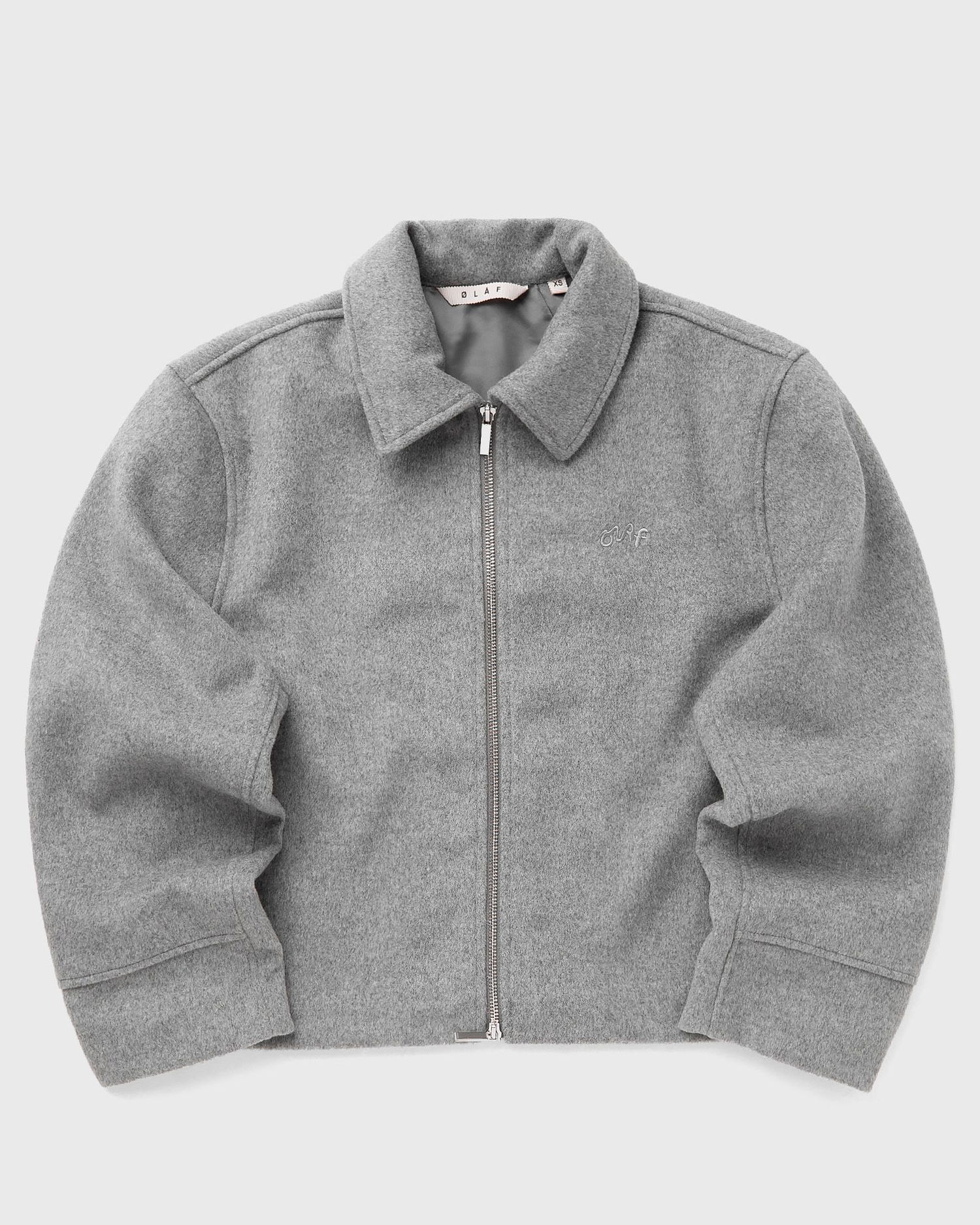 Bunda ØLÅF Cropped Wool Jacket Šedá | W220506-HTRGREY, 1