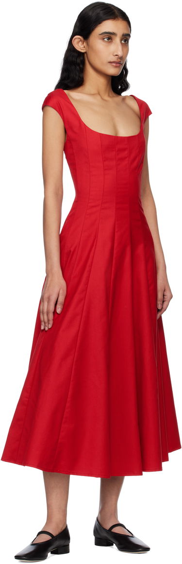 Šaty GUIZIO Guizio Leila Midi Dress Červená | S25404W161, 3