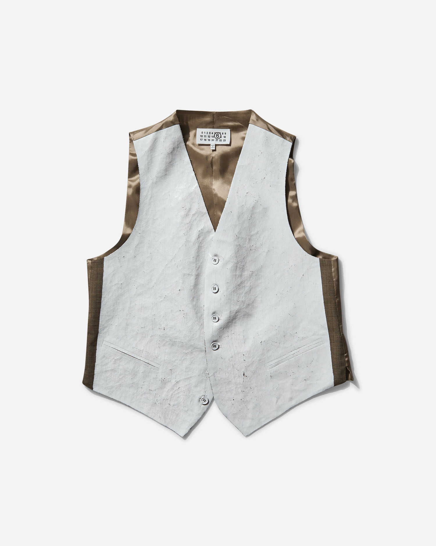 Vesta Maison Margiela Half Painted Waistcoat Biela | SH2FB0008 002F, 0