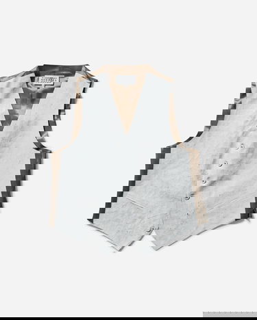 Vesta Maison Margiela Half Painted Waistcoat Biela | SH2FB0008 002F, 0