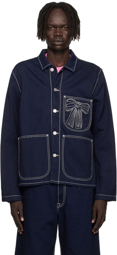 Bunda Acne Studios Acne Studios Embroidered Denim Jacket Navy | C90204-, 0