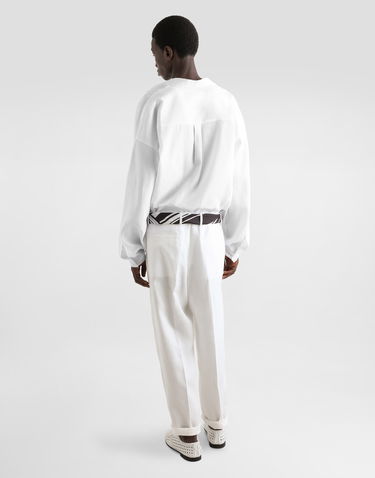 Košeľa Dolce & Gabbana Dolce & Gabbana Long-Sleeved Linen Shirt Biela | G5NE2TFU4JBW0800, 2