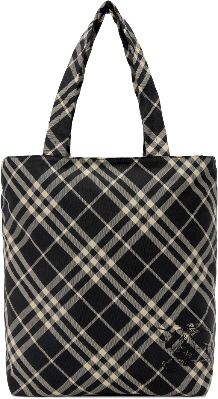 Tote bag Burberry Black Check Tote Čierna | 8097720, 0