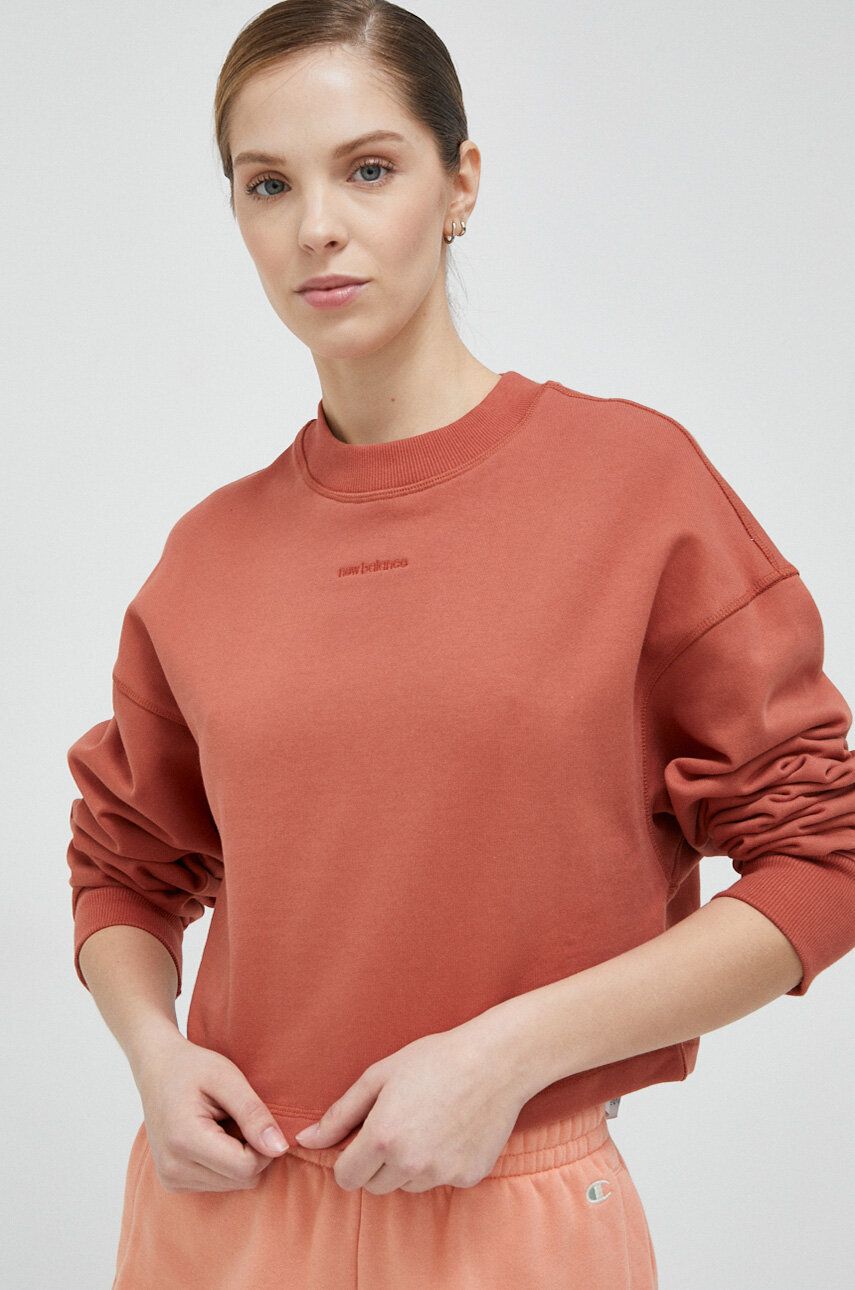 Mikina New Balance Crewneck Sweatshirt Červená | WT23555MHY, 0