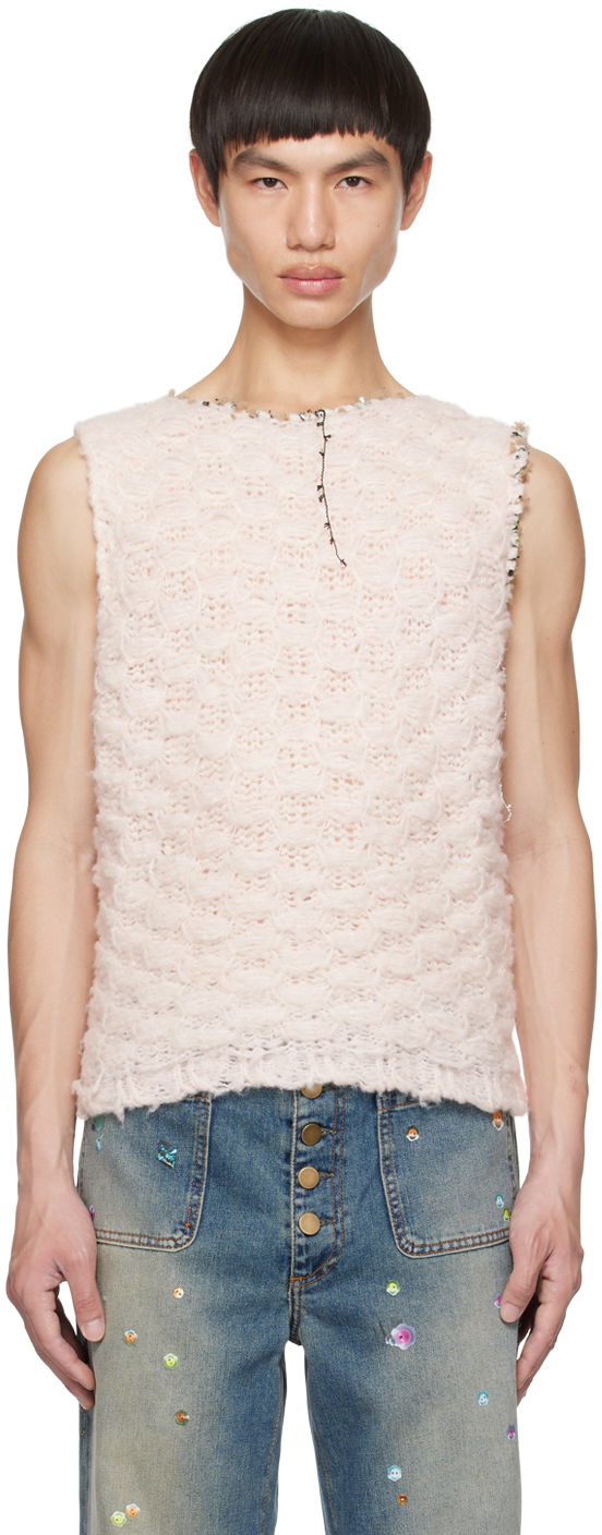 Tielko Acne Studios Crewneck Tank Top Ružová | B60267-, 0