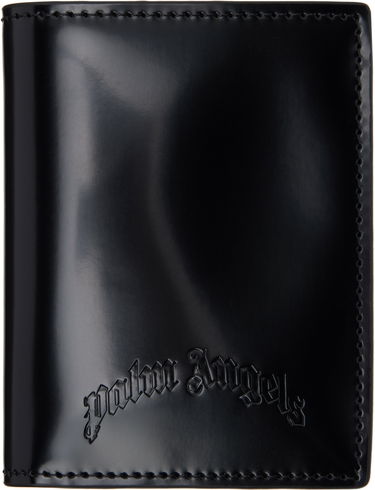 Peňaženka Palm Angels Palm Angels Curved Logo Leather Wallet Čierna | PMNC024S25FAB0011000, 0