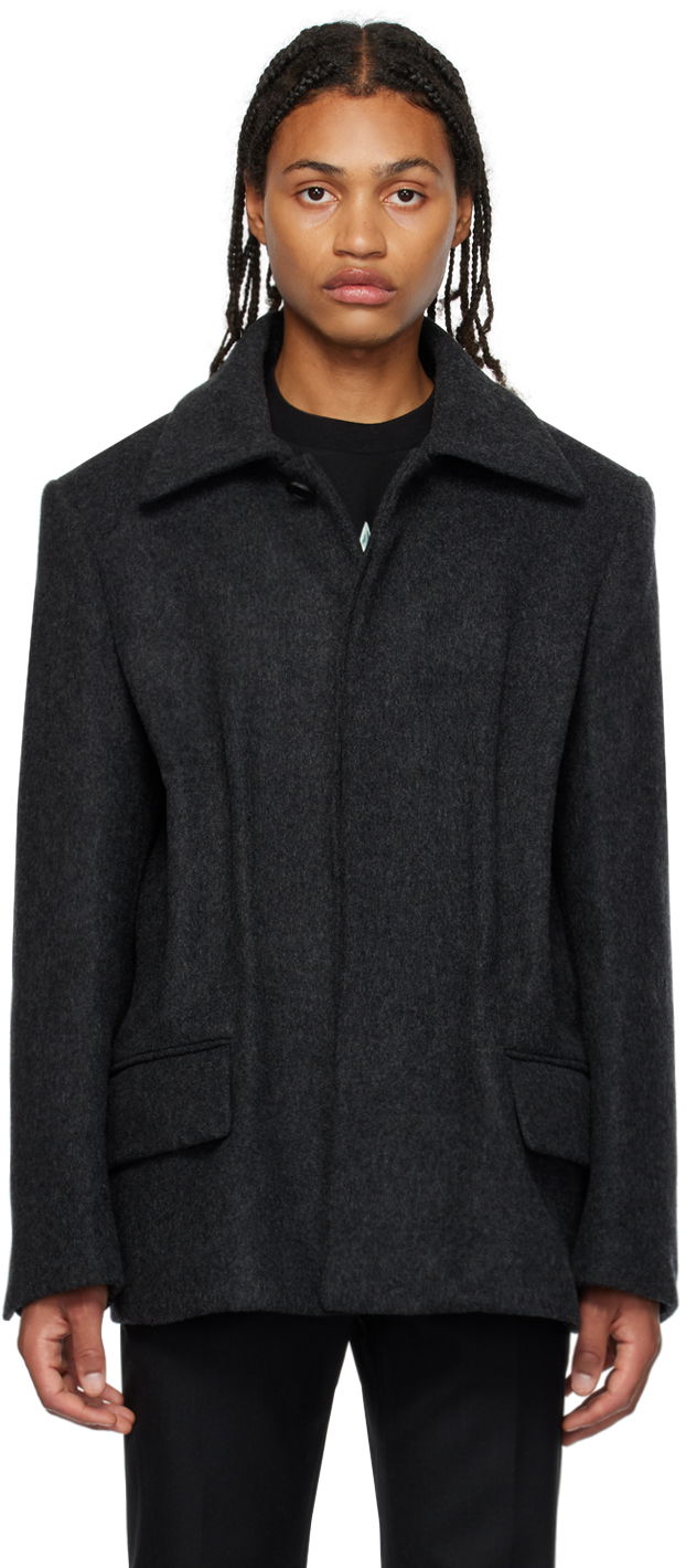 Trenčkot We11done We11done Tucked Jacket Šedá | WD-JK3-23-004-M-CH, 0