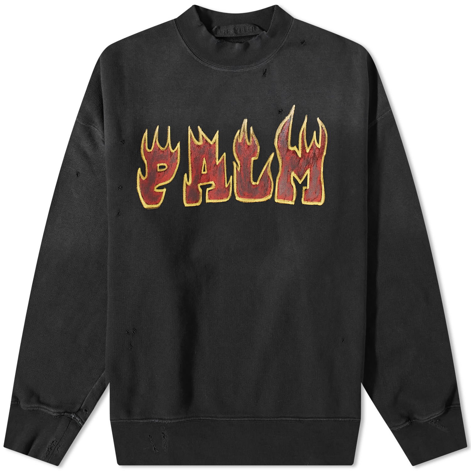 Sveter Palm Angels Flames Crewneck Zelené | PMBA065S23FLE0081025, 0