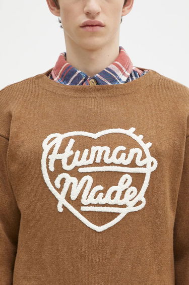 Sveter Human Made Heart Knit Sweater Hnedá | HM28CS018, 3