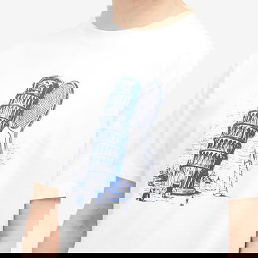 Tričko Palmes Palmes Tower Graphic T-Shirt, Size Large Biela | P10-0041-001, 5