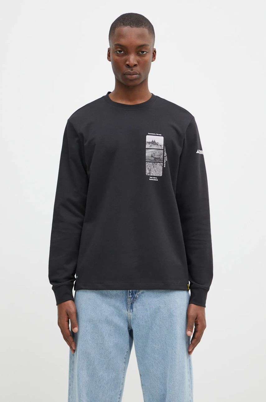 Tričko adidas Originals National Geographic Unitefit GFX Long Sleeve T-Shirt Čierna | IX5613, 0