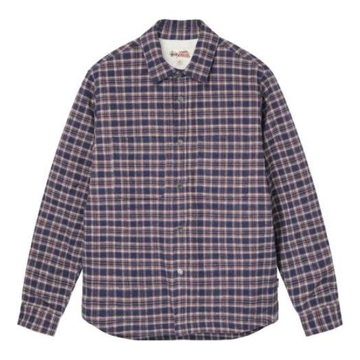 Košeľa Stüssy Sherpa Lined Plaid Shirt Modrá | 1110268
