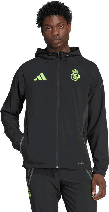 Bunda adidas Performance Real Madrid Tiro 25 Pro Vis Tech Travel Jacket Čierna | JV5324, 4