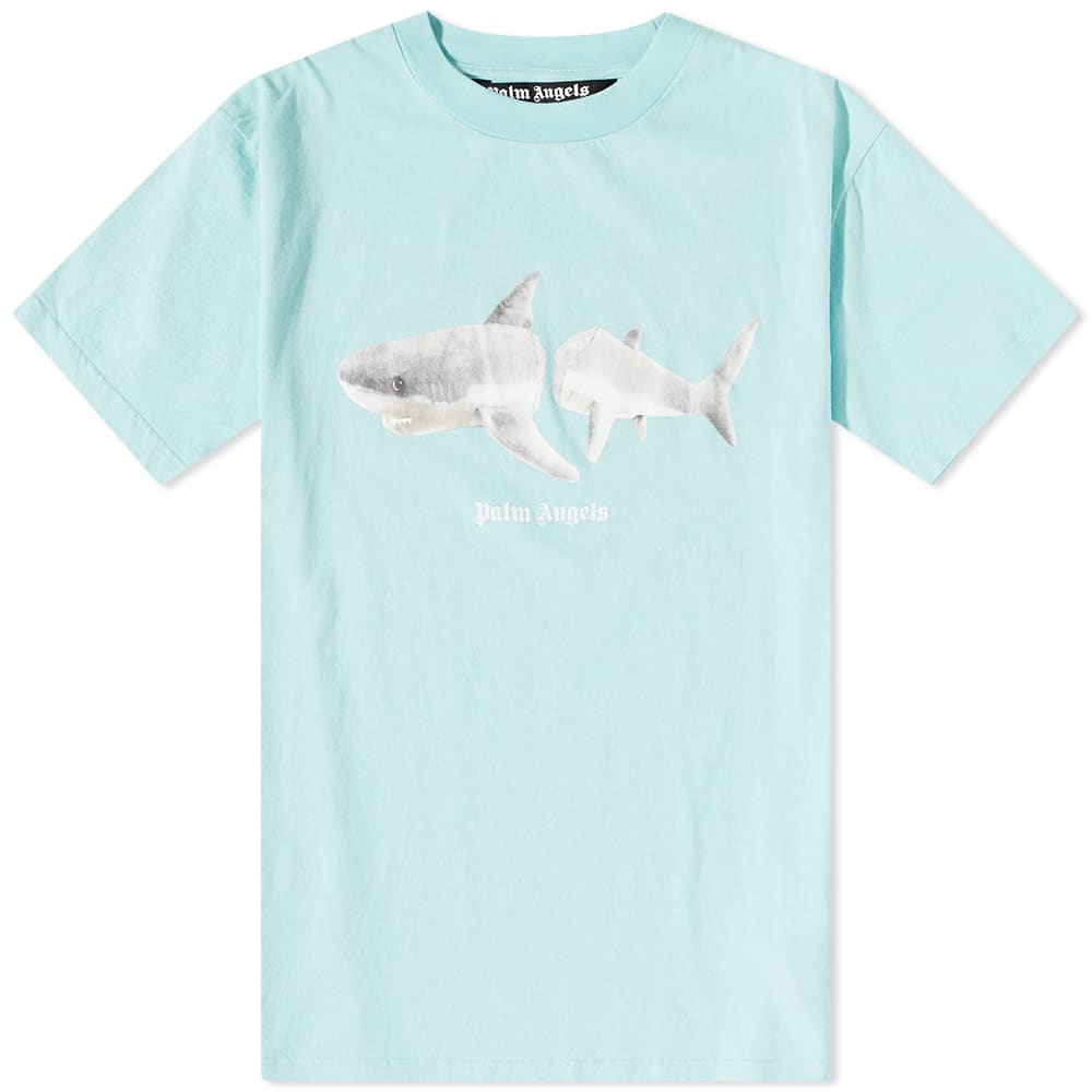 Tričko Palm Angels Shark Tee Tyrkysová | PMAA001S23JER0054001, 0