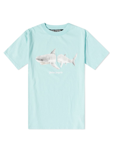 Tričko Palm Angels Shark Tee Tyrkysová | PMAA001S23JER0054001