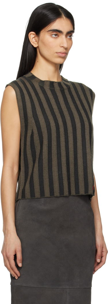 Sveter Eckhaus Latta Eckhaus Latta Striped Knit Tank Top Hnedá | 8025-EL-PS25-B -, 1