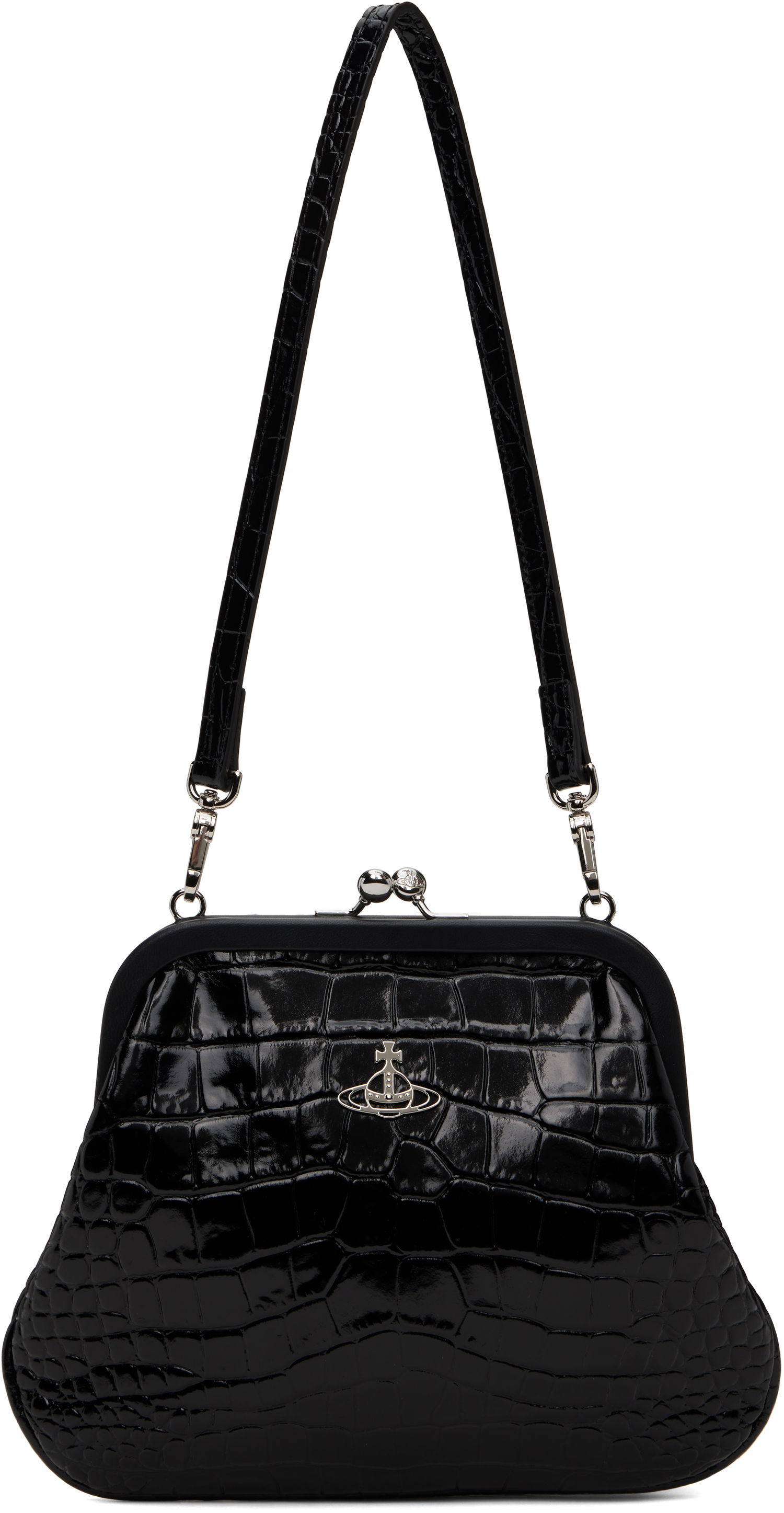 Kabelka Vivienne Westwood Vivienne Westwood Vivienne's Crocodile Embossed Clutch Čierna | 4B01000AW-L0098-, 0