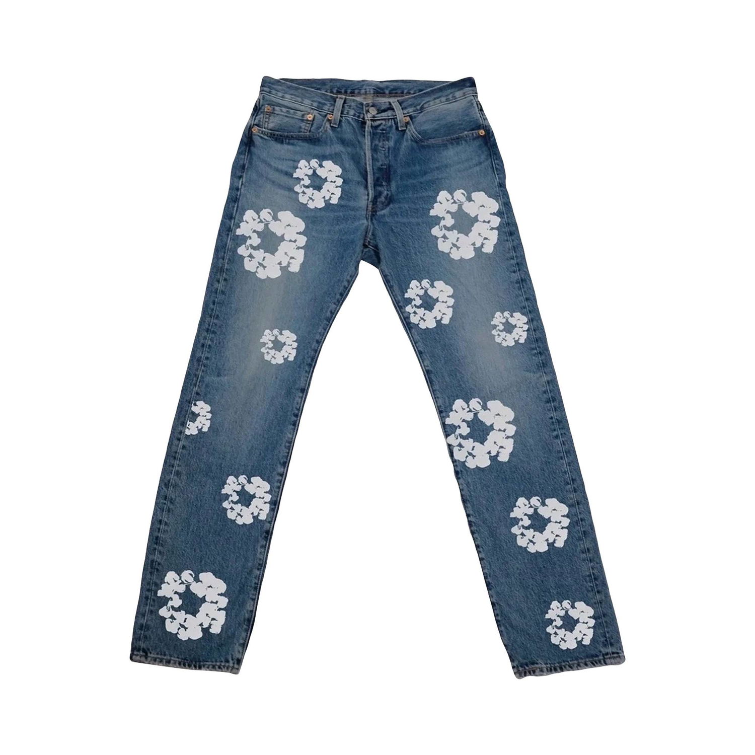 Džínsy Levi's x Denim Tears The Cotton Wreath Jean "Vintage Wash" Modrá | DT501 002 30, 1