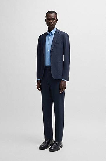 Košeľa BOSS Slim-Fit Performance-Stretch Shirt Modrá | 50539397, 1