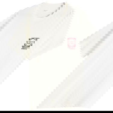 Tričko Universal Works Universal Works Print Pocket T-Shirt, Size M Biela | P32060-ECR, 0
