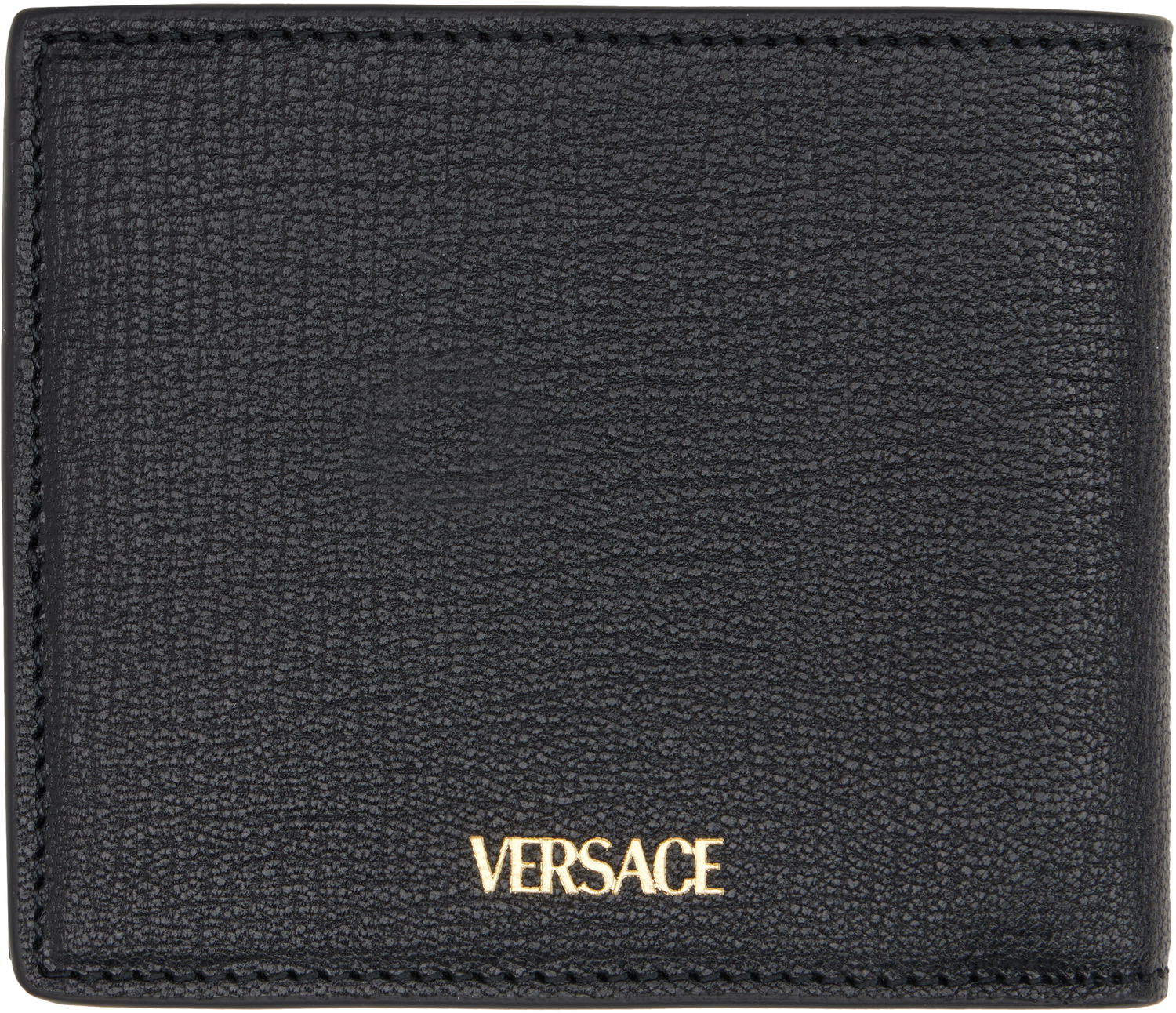 Peňaženka Versace Bifold Leather Wallet with Logo Accent Čierna | DPU2463_1A10544, 1