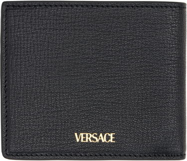 Peňaženka Versace Bifold Leather Wallet with Logo Accent Čierna | DPU2463_1A10544, 1