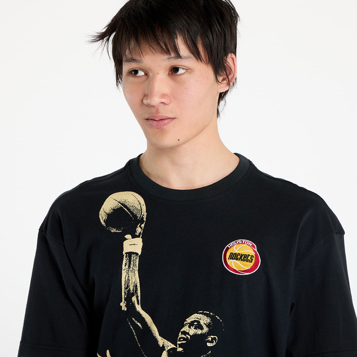 Tričko Mitchell & Ness Mitchell & Ness Houston Rockets Hakeem Olajuwon Vintage Graphic T-Shirt Čierna | NN12306-HROBLCK, 1