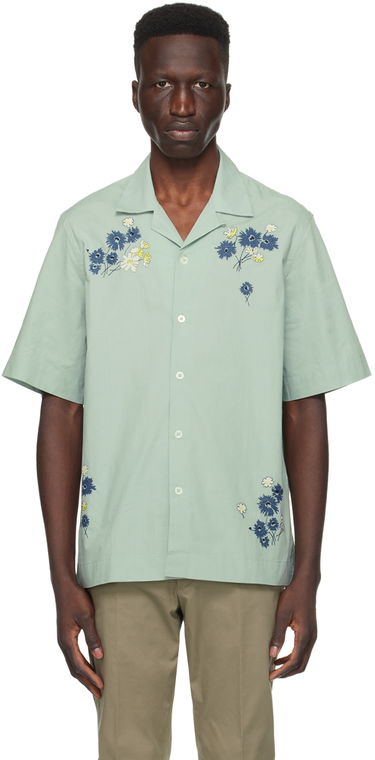 Košeľa Paul Smith Paul Smith Embroidered Flowers Resort Shirt Zelené | M1R-905UE-M01592-33, 0
