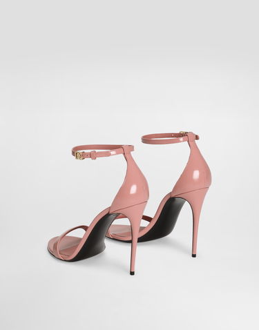 Doplnky Dolce & Gabbana Dolce & Gabbana Polished Calfskin Heeled Sandals Ružová | CR1717A103780405, 2