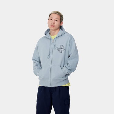 Mikina Carhartt WIP WIP Ablaze Logo Zip-Up Hoodie Modrá | I033623_9, 1