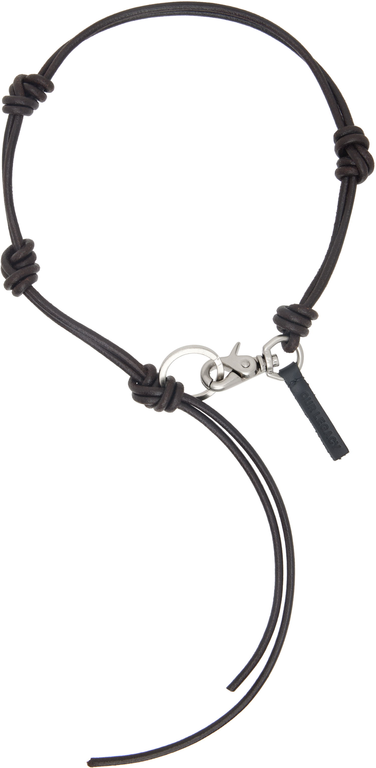 Kľúčenka OUR LEGACY Our Legacy Ladon Knotted Leather Keychain Hnedá | A4248ULD, 0