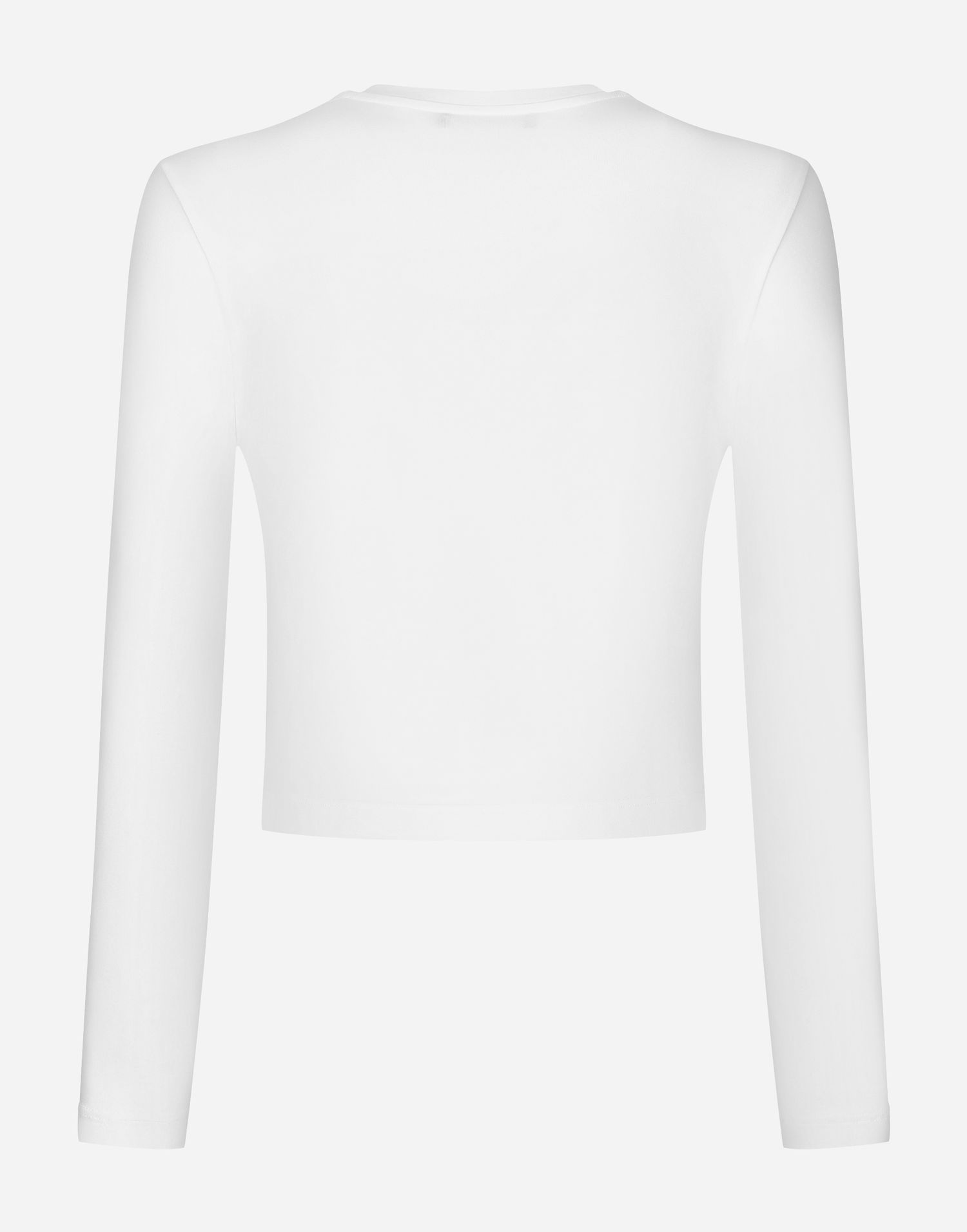 Tričko Dolce & Gabbana Long-sleeved T-shirt With Logo Biela | F8U49ZFU7EQW0800, 1