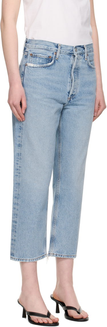 Džínsy AGOLDE AGOLDE 90's Crop Mid Rise Straight Jeans Modrá | A173H-1206, 1