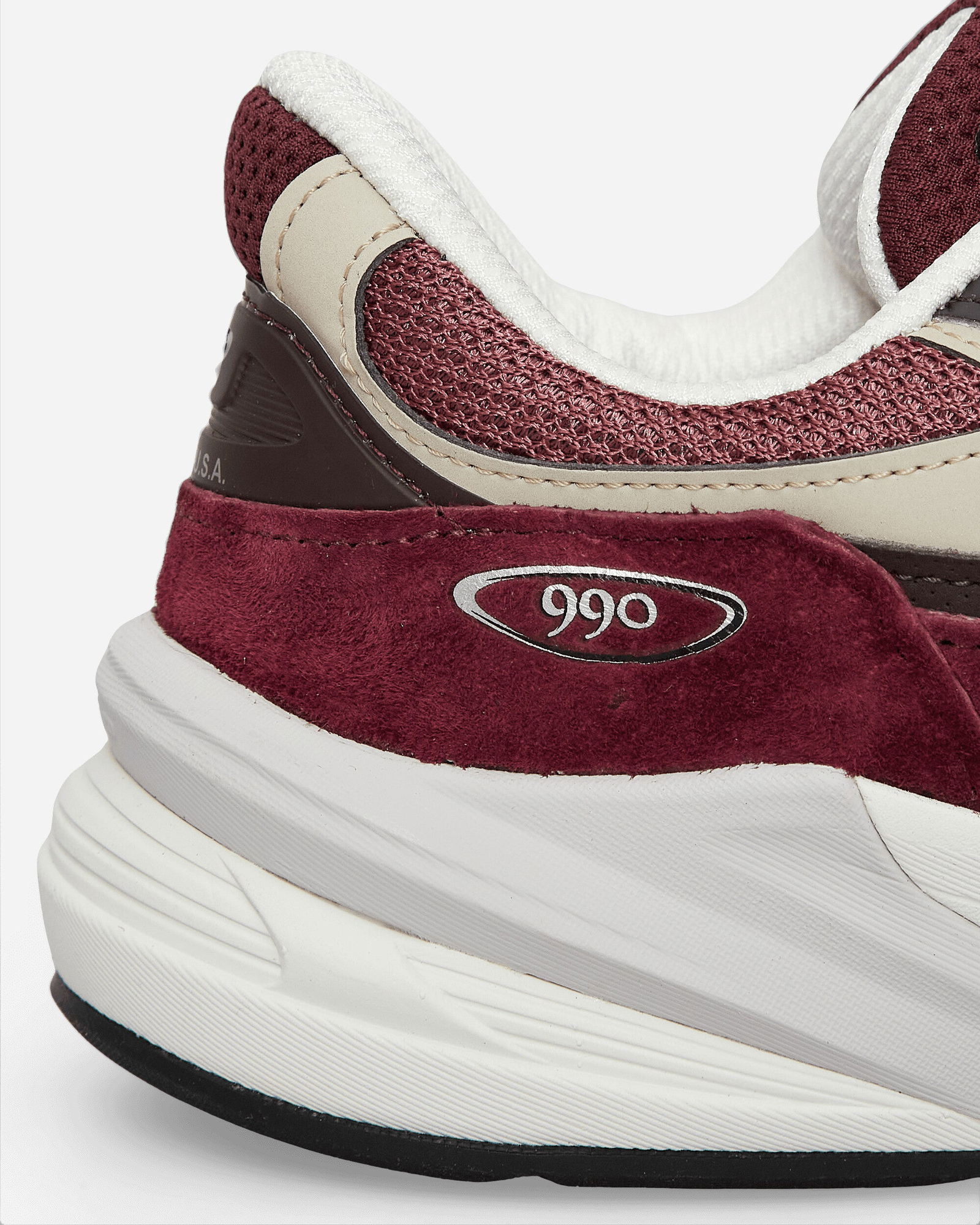 990v6 Made in USA "Burgundy / Tan"