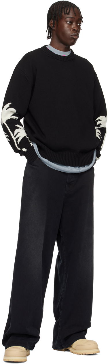 Sveter Palm Angels Palms Knit Sweater Čierna | PMHE081S25KNI0011003, 3