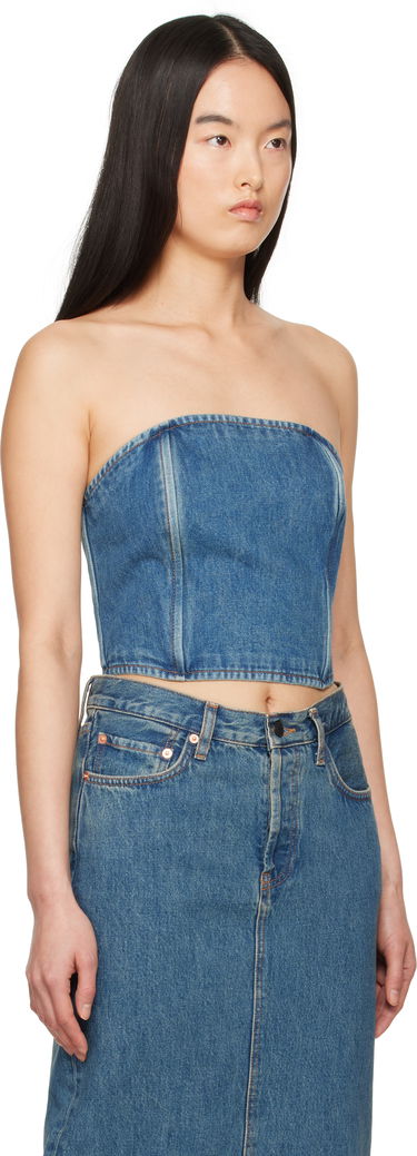 Sukňa WARDROBE.NYC WARDROBE.NYC Denim Tube Top Modrá | W1078PC, 1