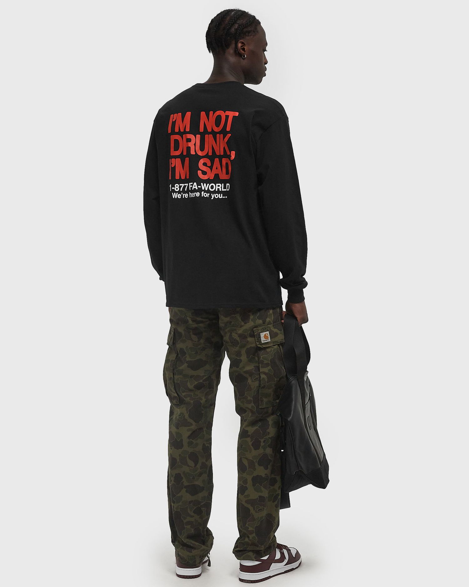 Tričko Fucking Awesome Fucking Awesome Drunk and Sad Long Sleeve T-Shirt XL Čierna | PN25503-BLACK, 1
