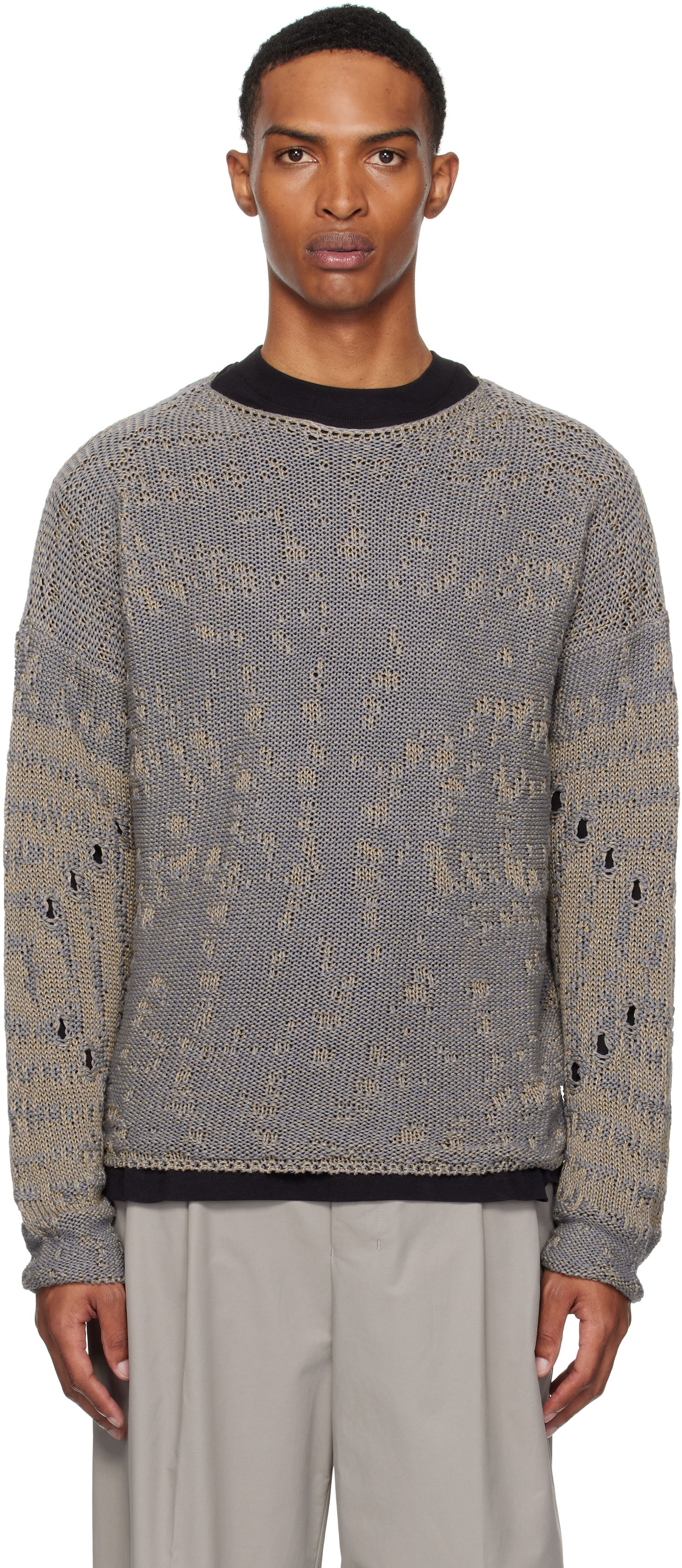 Sveter ROA ROA Vortex Crewneck Sweater Šedá | RBMW0439YA62, 0