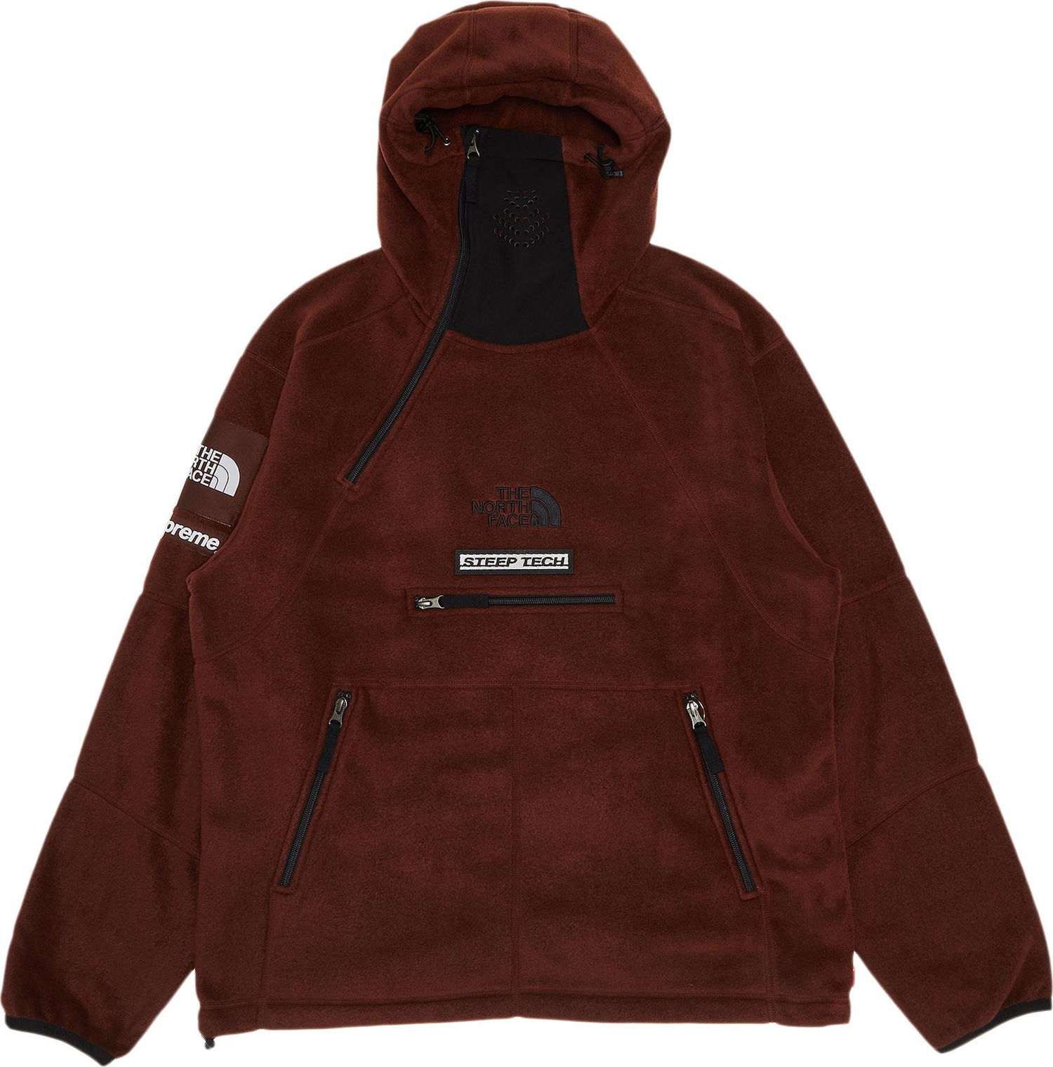 Mikina Supreme x The North Face Steep Tech Fleece Pullover "Brown" Hnedá | FW22J2 BROWN, 0