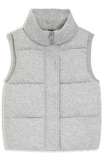 Vesta BOSS Padded gilet in virgin wool and cashmere Šedá | 50547894