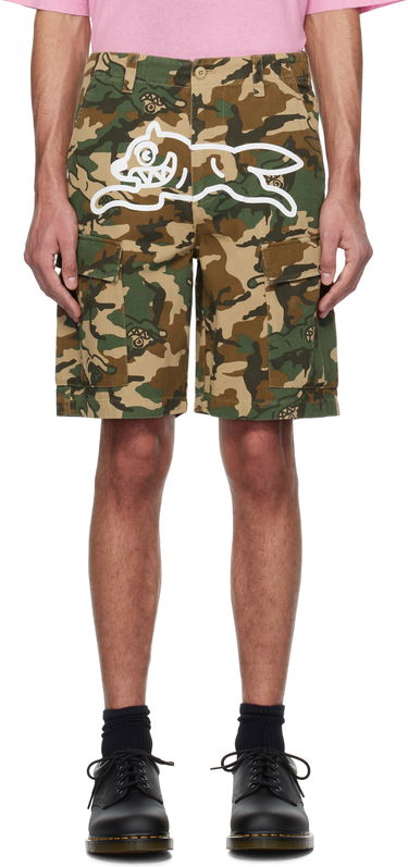 Šortky BBC IceCream ICECREAM Running Dog Woodland Camo Cargo Shorts Zelené | IC24S37, 0