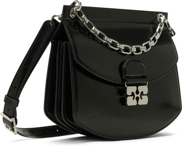 Taška cez rameno GANNI Chain Apo-G Glossy Shoulder Bag Čierna | A6910, 1