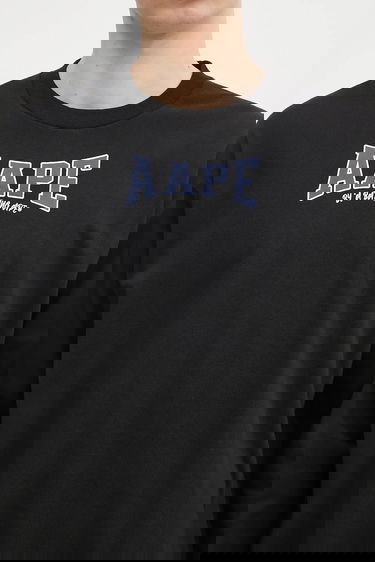 Tričko AAPE by A Bathing Ape AAPE Main Long Sleeve T-Shirt Čierna | AAPLTM1544XXN, 3