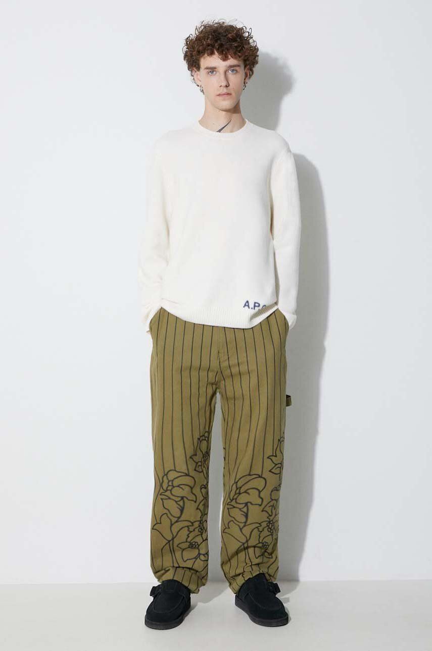 Nohavice MARKET Floral Print Cotton Pants Zelené | 388001109, 1