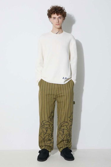 Nohavice MARKET Floral Print Cotton Pants Zelené | 388001109, 1