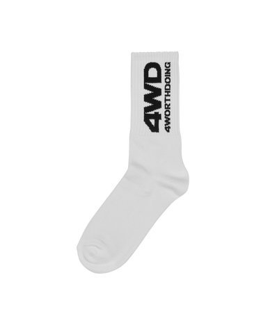 Ponožky 4 WORTH DOING Logo Socks Biela | 4WDLOGOSOCKS WHITE, 3
