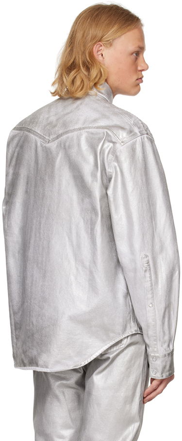 Košeľa VETEMENTS VTMNTS Metallic Denim Shirt Metalická | VL14SH600M, 2