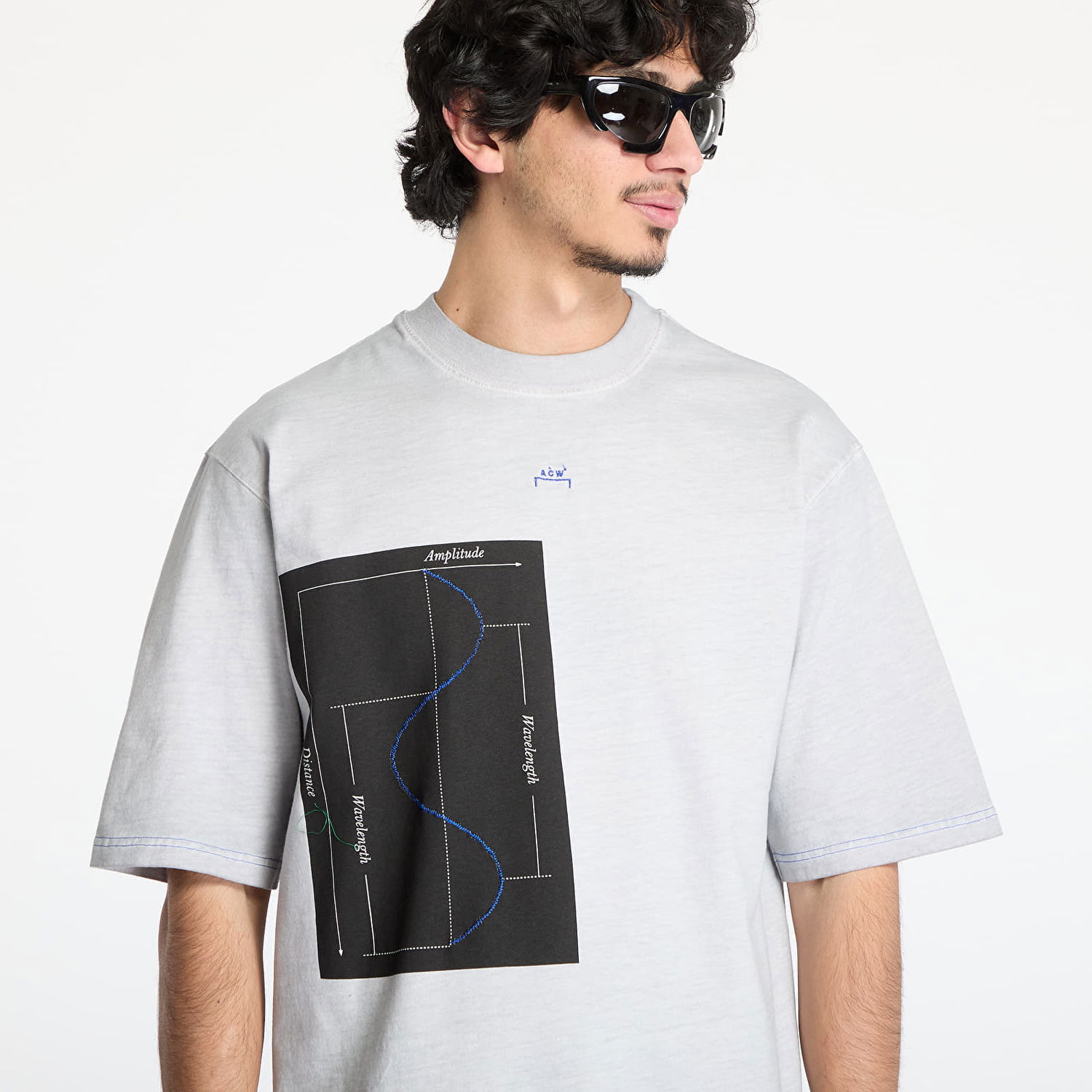 Tričko A-COLD-WALL* A-COLD-WALL* Waveform T-Shirt Šedá | ACWMTS215 Grey, 1