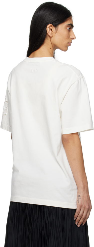 Tričko MSGM Floral T-Shirt Biela | 3841MDM128 257091, 2